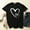 #0215-Black, variant on Puyaiuu Dog Mom Shirts for Women Dog Lover Tshirts Cute Paw Love Heart Print Tee Tops Gift