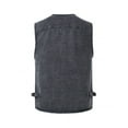 thumbnail image 3 of RYRJJ Men's Denim Vest with Multiple Pockets Sleeveless V-Neck Outdoor Travel Photography Sports Jean Cargo Vest Jacket Coat(Gray,M), 3 of 8