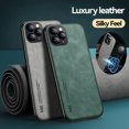 thumbnail image 2 of Funda de cuero de lujo para iPhone 14, 13, 12, 11 Pro Max, Mini, XR, XS Max, 8, 7 Plus, SE 2020, 13Pro, soporte de placa de Metal, soporte de coche, 2 of 4