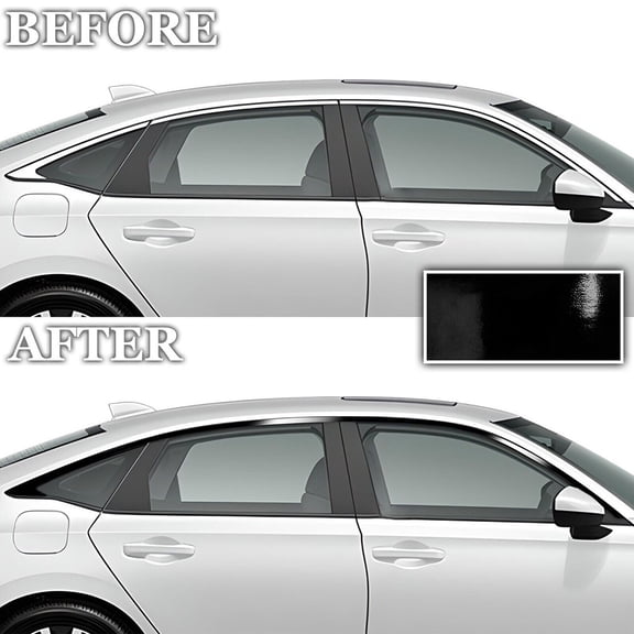 Upgrade The Look Of Your For Honda For Civic Sedan 2022 2023 With A Precision Cut Side For Window Chrome Delete Cover Decal Fangkenuo