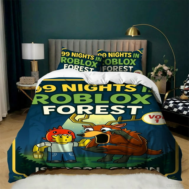 Lightweight Classic Bedding Set Soft All-Season Quilt Cover 3 Pcs 99 Nights in The Forest Duvet Cover Set Comforter Set