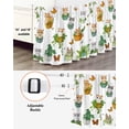 thumbnail image 3 of Cute Cartoon Wrap Around Bed Skirts for King Bed 16" Drop,Bed Skirt with Adjustable Elastic Belt Dust Ruffle Bed Valance for Bedroom Hotel Luxury Cat Butterfly Spring Floral Botanical Bed Frame Cover, 3 of 7