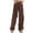 Brown, variant on Manxivoo Cargo Pants for Women High Waisted Women's Autumn and Winter Casual Loose Fitting High Waisted Wide Leg Workwear Pants Dickies Work Pants Black L