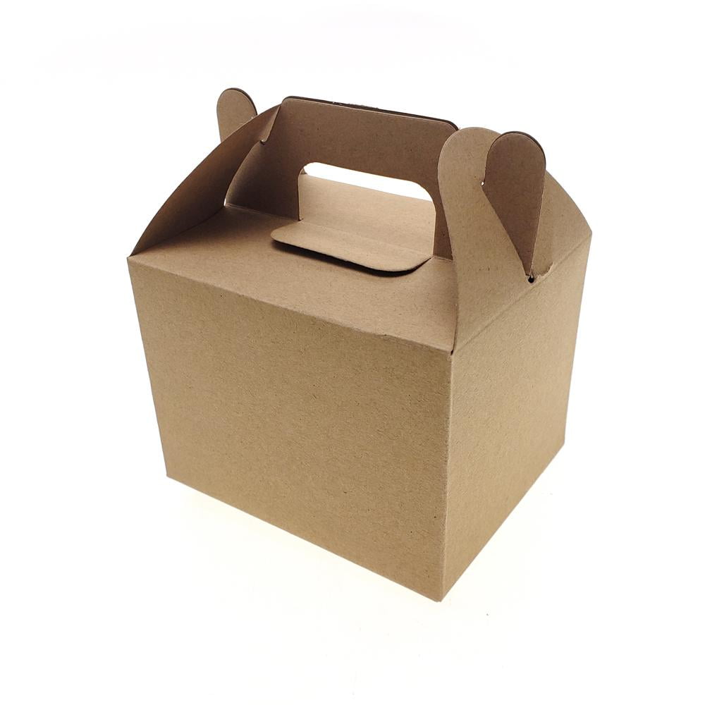 Rectangle Paper Box with Handle, 4Inch x 3Inch, 12Count, Natural