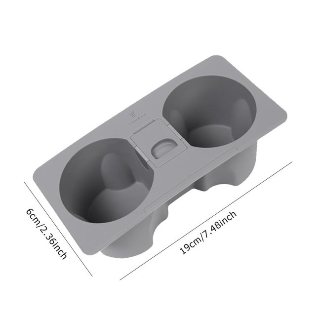 Soporte antideslizante para vasos de agua para bebidas de coche para Tesla modelo 3/Y 2023 (gris) Sywqhk Accesorios para autos y motos