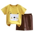 thumbnail image 2 of Bysome Summer Sport Outfit Set For Boys Toddler Childrens Short Sleeve Short Pants Set Pure Cotton Girls Clothes Boy T Shirt Baby Baby Clothes Childrens Clothes, 2 of 7