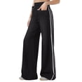 thumbnail image 2 of Wutalume Jeans for Women Washed Blue Side Striped, High Street Retro Straight Leg Denim, Versatile for Casual & Urban Looks,Dark Gray XL, 2 of 5
