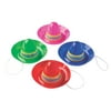 Fiesta Plastic Mini Sombrero Ast - Apparel Accessories - 12 Pieces
