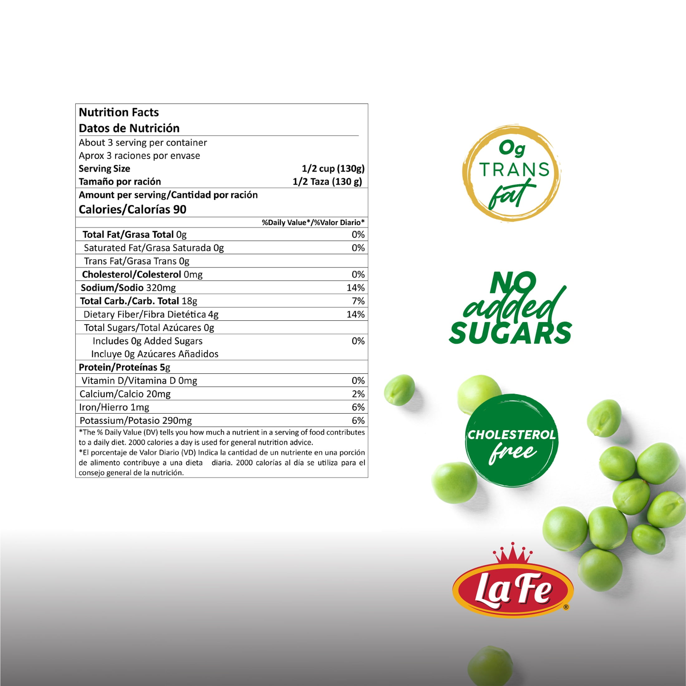 La Fe Green Pigeon Peas, 15 oz Can