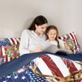 thumbnail image 4 of Manfei Watercolor Floral Twin Comforter Sets,Classic Buck Head Flag Bedding Set,Red Navy,Navy Blue Reversible,2-Piece,1 Comforter and 1 Pillowcase, 4 of 7