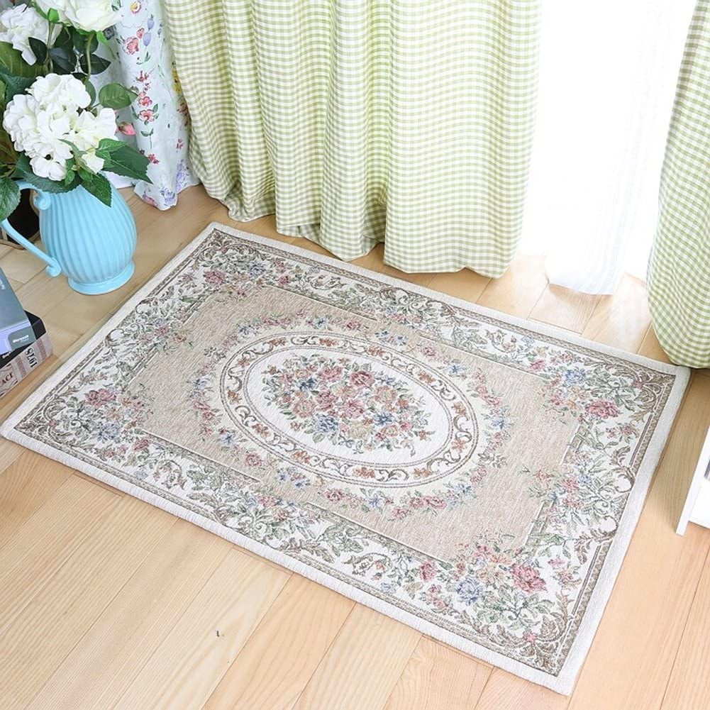 Ukeler Luxury Soft Rustic Floral Area Rugs Washable Elegant Shabby Rose