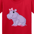 thumbnail image 4 of Inktastic Cute Purple Hippo Youth T-Shirt, 4 of 5