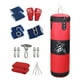 thumbnail image 5 of Saco de boxeo sin relleno, ayuda de entrenamiento, protectores de tobillo con guantes, saco de arena de boxeo para Rojo 100cm, 5 of 9