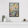 thumbnail image 4 of IDEA4WALL Framed Canvas Wall Art Vibrant Wildflower Meadow Illustrations Modern Art Colorful Ultra Minimal Floral Print Wall Decor Relax/Clam for Living Room, Bedroom, Office - 16"x24" Black, 4 of 5