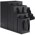 thumbnail image 1 of Paquete de 40 bolsas de regalo de papel kraft de PerKoop con asas, color negro, 1 of 6