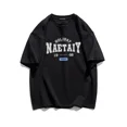 thumbnail image 3 of Camiseta de manga corta con estampado de alfabeto gótico para hombre y mujer, Top de gran tamaño, ropa para mujer, camisa gótica Harajuku Y2k, 3 of 5