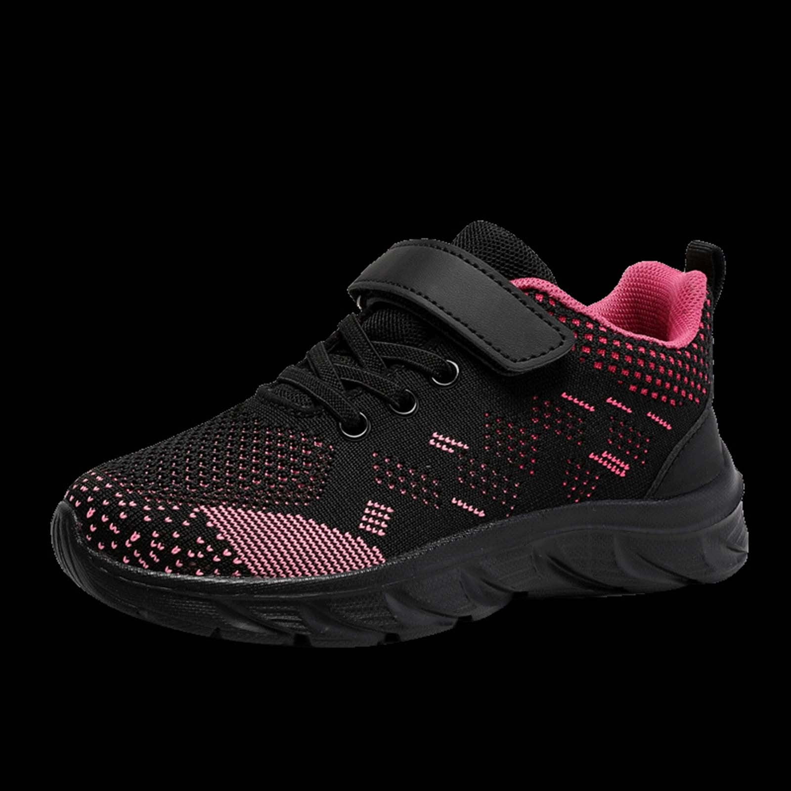 Toddler Shoes,Casual Sports Flying Woven Shoes Breathable Non Mesh Fashion Lightweight Sneakers,Toddler Boy Shoe,34,Hot Pink