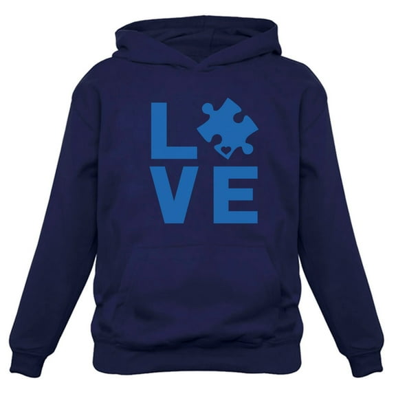 Tstars Womens Autism Awareness Month I Love Someone with Autism Autistic Spectrum Awareness Acceptance Autistic Support Shirts for Womens Hoodie
