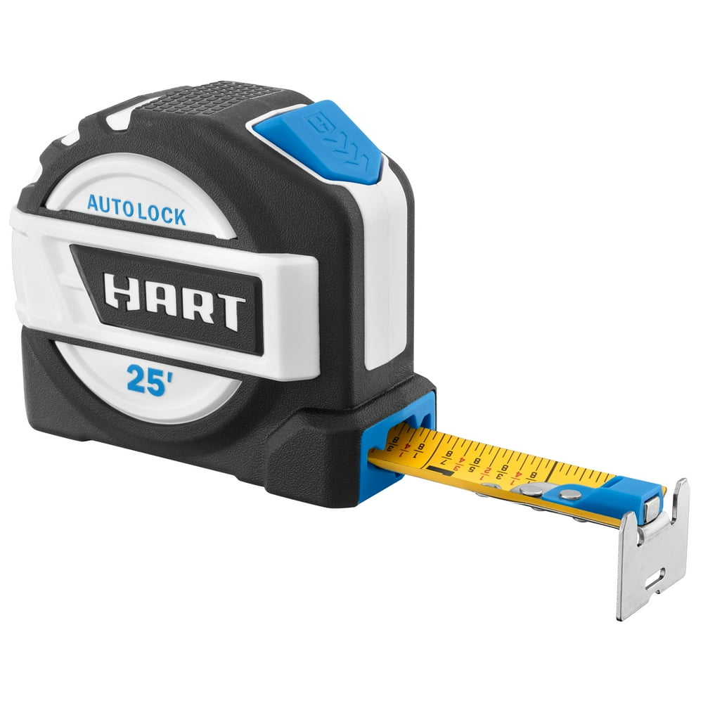HART 25Foot Autolock Tape Measure, Fraction Markings