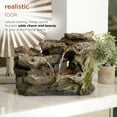 thumbnail image 4 of Alpine Corporation 3 Tier Rainforest Tabletop Fountain w/ LED Lights, 10 Inch Tall, 4 of 12