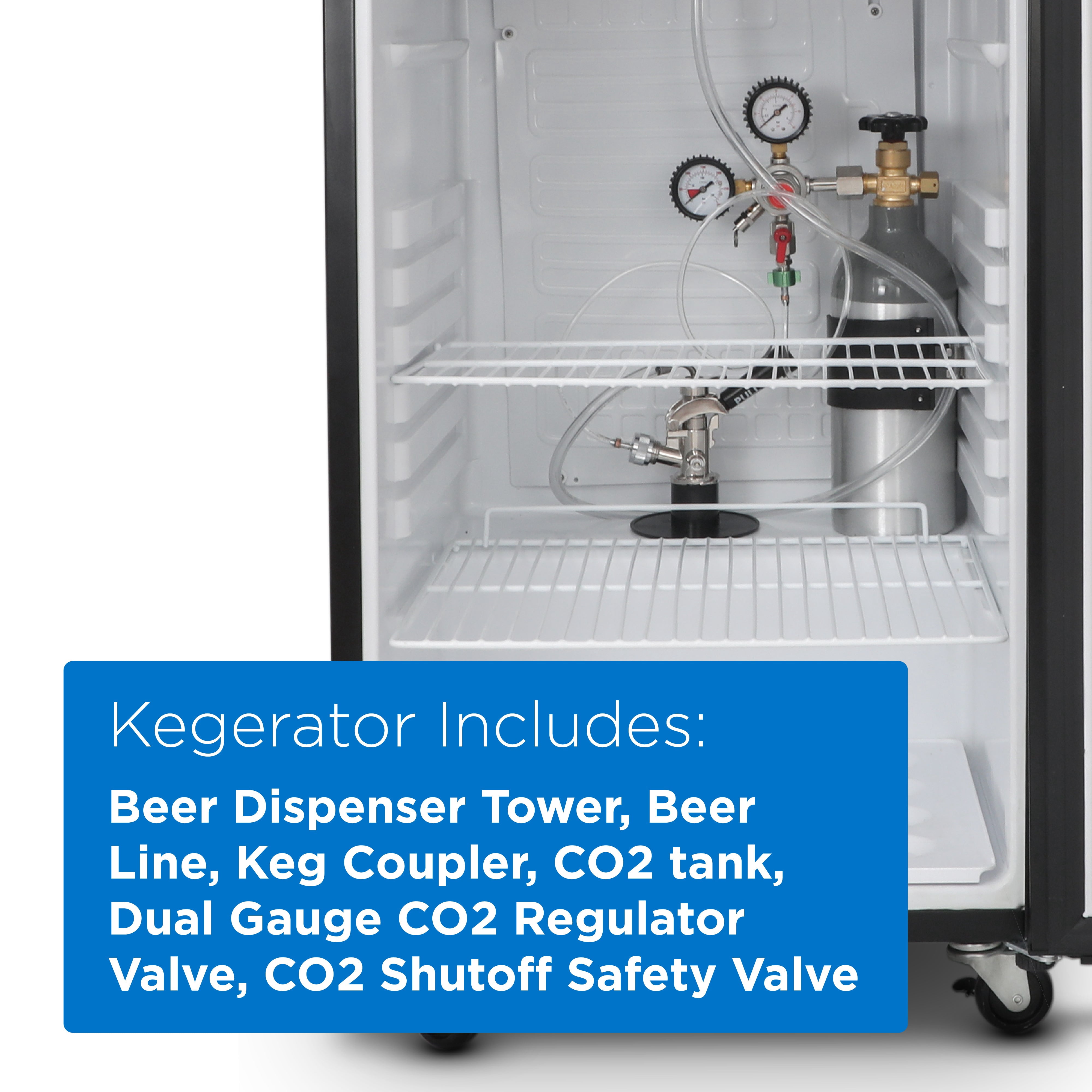Commercial Cool Single Tap Kegerator with Adjustable Temperature