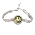 thumbnail image 1 of China Flower Bud Art Round Pattern Tennis Chain Anklet Bracelet Diamond Jewelry, 1 of 3