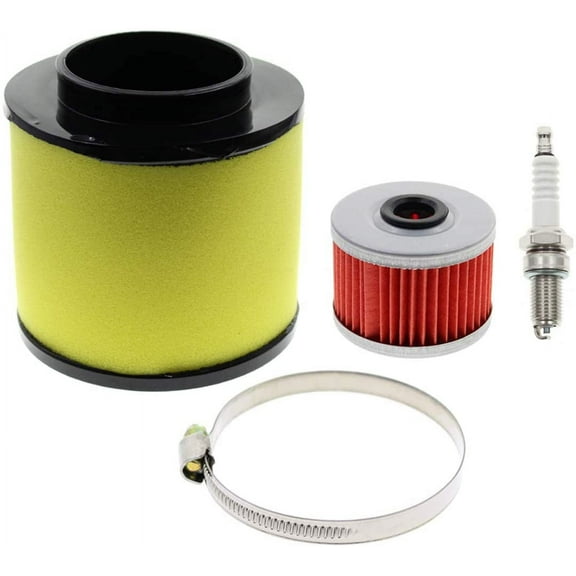 Air Filter Cleaner with Oil Filter Spark Plug Tune Up Kit Replacement for Honda ATV Recon 250 TRX250 TRX250TE TRX250TM Sportrax TRX250EX TRX250X Replace 17254-HM8-000