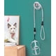 thumbnail image 4 of Arnés de correa para gato Correa para gato Arnés ajustable y correa de cuerda para caminar con seguridad para gatitos (azul claro, L ER, 4 of 5