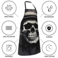 thumbnail image 5 of Kdxio Magician Hat Skull Apron with Pockets Adjustable Kitchen Aprons for Men Women Waterproof Aprons for Cooking,Drawing,Crafting, Baking Household Cleaning, 5 of 8