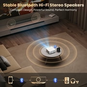 TOPVISION Supported 4K Movie Projector with WiFi Bluetooth, Native 1080P FHD Outdoor Projector for Home Theater, Electric Focus & Auto Keystone, Mini Projector Compatible with Phone/Laptop/PS5
