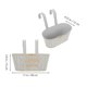 thumbnail image 2 of unbranded White Iron Hanging Plant Container for Balcony Fence Wall and Outdoor Spaces, 2 of 6