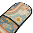 thumbnail image 4 of Yayeee Double Oven Mitt Kitchen Heat Resistant Baking 35" x7" Quilted Glove, Beige Rainbow Clouds, 4 of 6