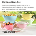 Tupperware VINTAGE PASTEL Heritage Collection 10 Piece Food Storage