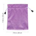 thumbnail image 4 of KAKOWELY 2 bolsas de franela suave para guardar joyas, con cordón, para regalo y cosméticos., 4 of 4