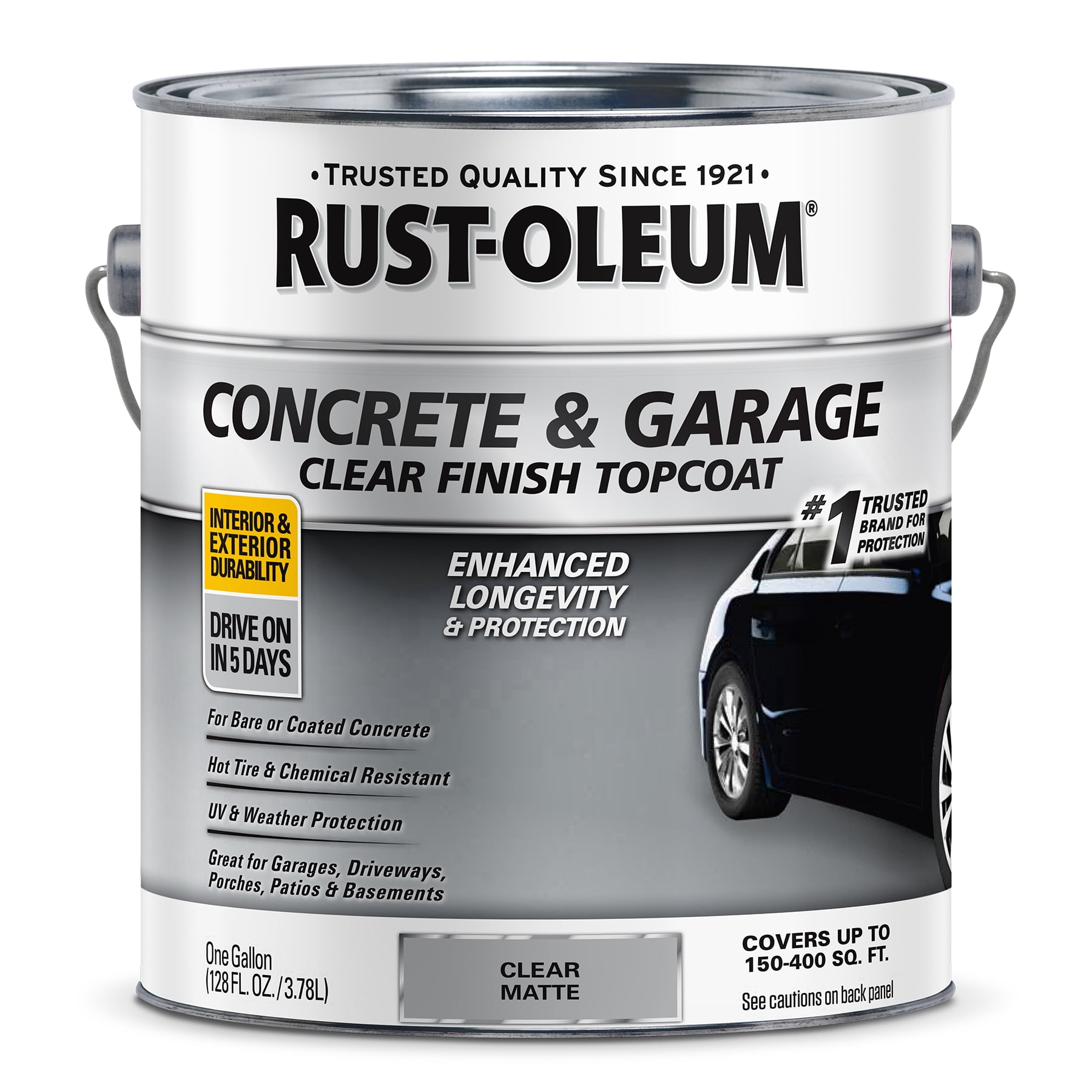 Clear, Rust-Oleum Matte Concrete and Garage Floor Paint and Primer- Gallon, 1 Pack