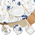 thumbnail image 4 of White Daisy Flower Pattern Round Fitted Tablecloth with Elastic Edge,Dining Table Cover Waterproof,Outdoor Round Tablecloth for Camping,Dining,Indoor and Outdoor, 4 of 7