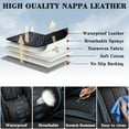 thumbnail image 4 of Leather Seat Covers for Jeep Most 98% Cars SUVs,Car Seat Covers Front Set,Waterproof Car Seat Protectors with Airbag,Comfort Interior Cover Seats for Cars(Black+Blue,Pillows), 4 of 6