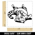 thumbnail image 2 of Playful Cat Rolling Around Self-Inking Rubber Stamp Ink Stamper - Red Ink - Small 1 Inch, 2 of 7