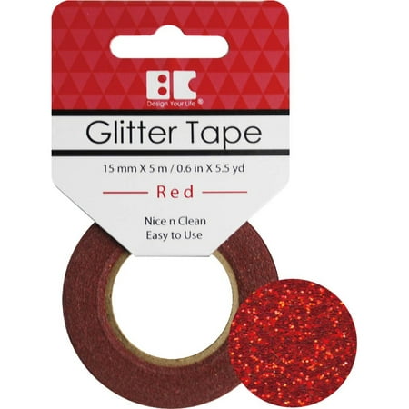 Best Creation Glitter Tape 15mmX5m-Red