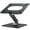 Black, variant on LSX7 Laptop Stand with 360 Rotating Base, Ergonomic Adjustable Notebook Riser, Foldable Computer Holder Compatible with 10-15.6" Laptops (Silver)