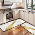 thumbnail image 3 of Kitchen Rugs Sets Of 2,White Marble Gold Spot Pattern Anti Fatigue Kitchen Mat Rugs Non Slip Washable,Decorative Kitchen Floor Mats for Kitchen,Sink,Laundry,17"x47"+17"x47", 3 of 5