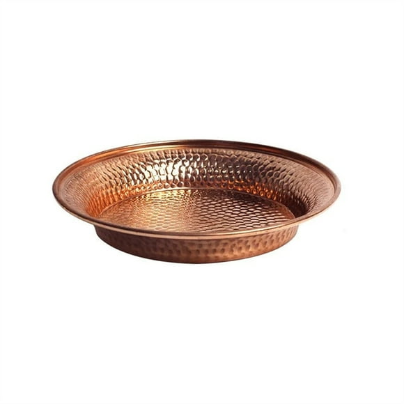 7 Pieces Pure Copper Drinking Plate Dinner Plate Fruit Plate Bread Plate Home Gift Decoration for Kitchen Diner Hotel Party