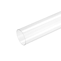 Plastic Pipe Rigid Tube Clear 1.63"(41.6mm) ID 1.7"(43mm) OD 17" (425mm) for Lighting, Water Plumbing