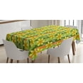 thumbnail image 1 of Ambesonne Floral Tablecloth Rectangular Table Cover, Narcissus Flower Ornate, 52"x70", Green Yellow, 1 of 3