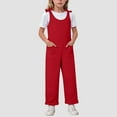 thumbnail image 2 of Zanarzt Toddler Girl Summer Clothes Romper Toddler Girls' Romper Jumpsuit Toddler Girl Clothes Baby Summer Romper Jumpsuit for Kids Red,7-8 Years, 2 of 5