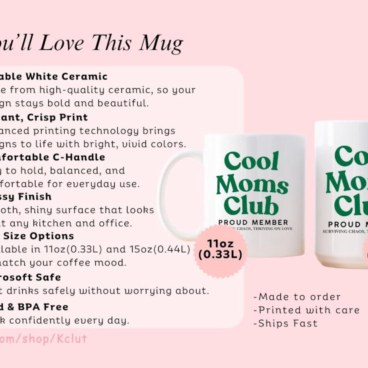 New Mom Mug, Funny Mom Coffee Cup, Cool Moms Club Mug, New Parent Gift, Baby Shower Gift for Mom, Expecting Mom Gift, First Time Mom