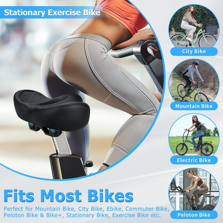 Wide stationary bike seat hotsell