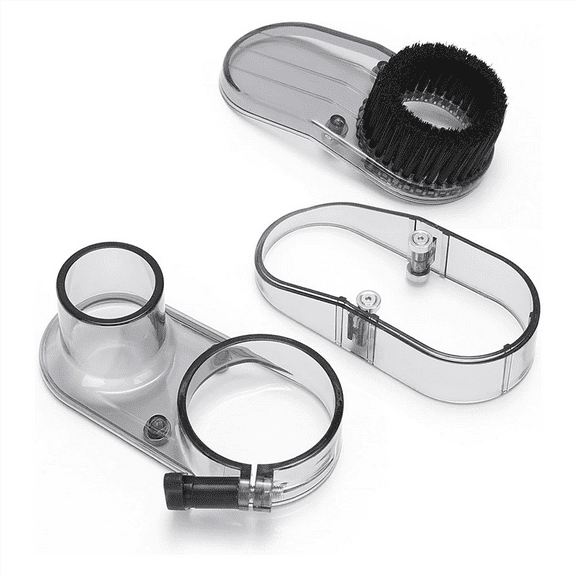 CNC ABS Dustproof Shoes for CNC Machines, 52mm Diameter, Suitable for Most 300W-500W, CNC Engraving Black Nylon brush