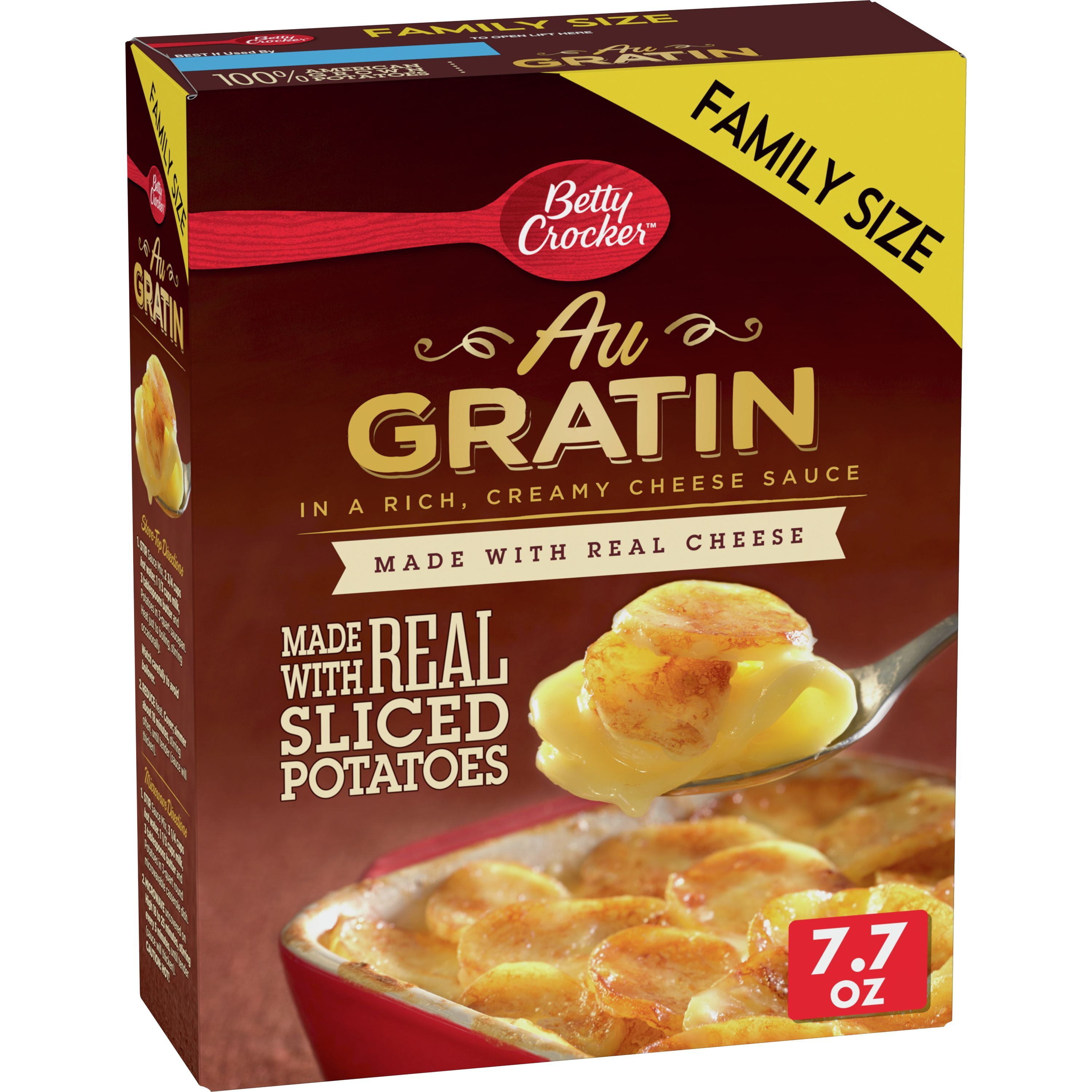 Betty Crocker Au Gratin Potatoes, Made with Real Cheese, 7.7 oz