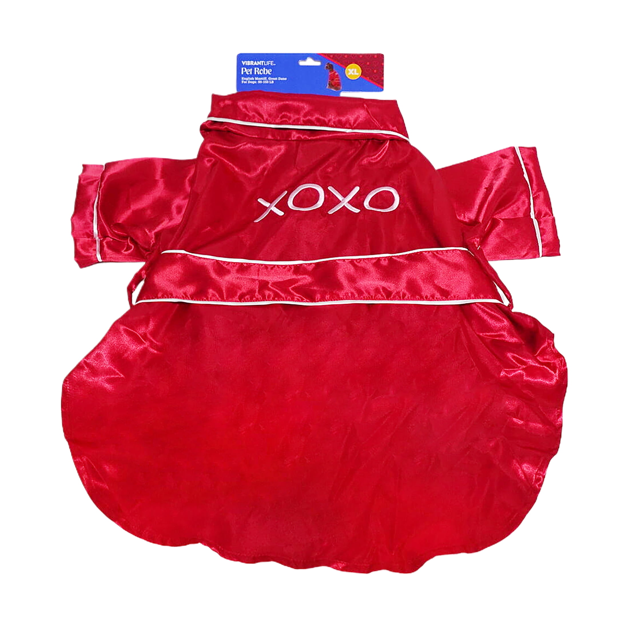 Vibrant Life Valentine's Day Pet Robe, XOXO, Red, XL
